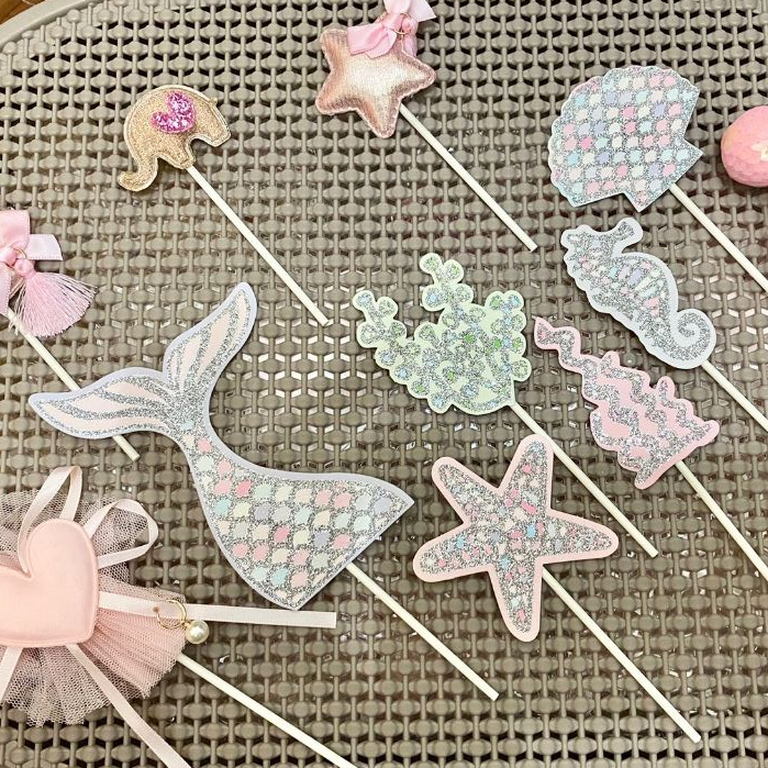 dekorasi cake topper mermaid hiasan kue ulang tahun