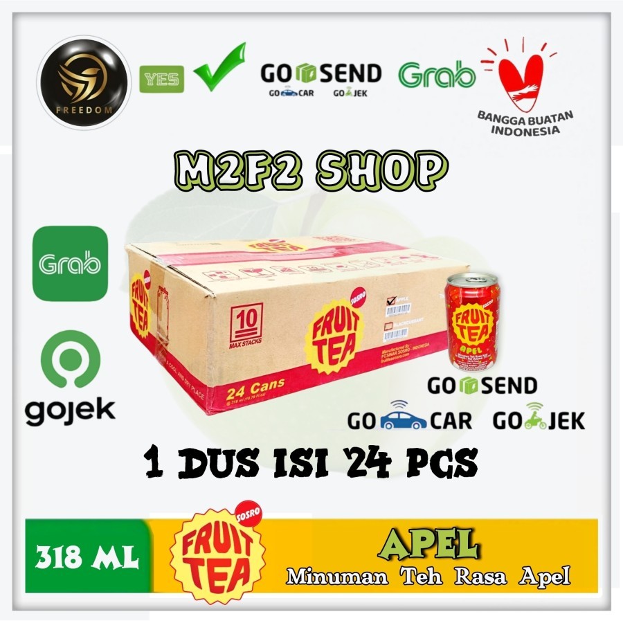 

Fruit Tea Sosro Apple Can | Teh Rasa Apel Kaleng - 318 ml Kemasan Karton (Khusus Bluebird/Gosend/Grab)