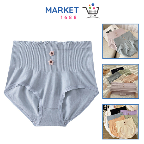 Market1688 Celana Dalam Wanita Motif 2 Bunga 6927 Celana Pendek Bahan Katun Renda Sempak Women Kolor