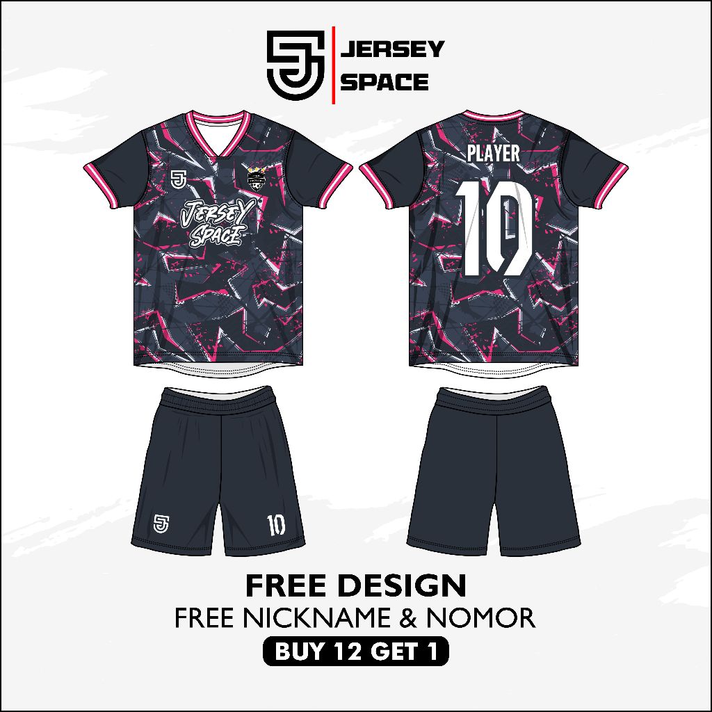 Jersey Costum Futsal Full Printing Free Design Costum Logo Nama Nomor Jersey Baju Futsal / Sepakbola