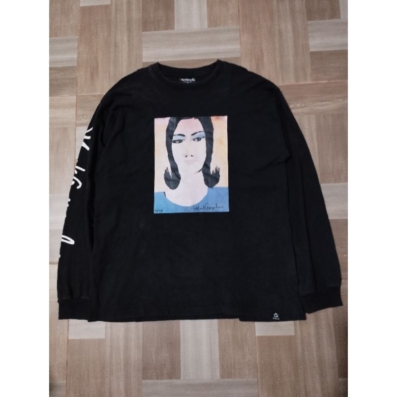 Kaos Long-sleeved Mark Gonzales Uk XL Art No creck Hitam ORIGINAL