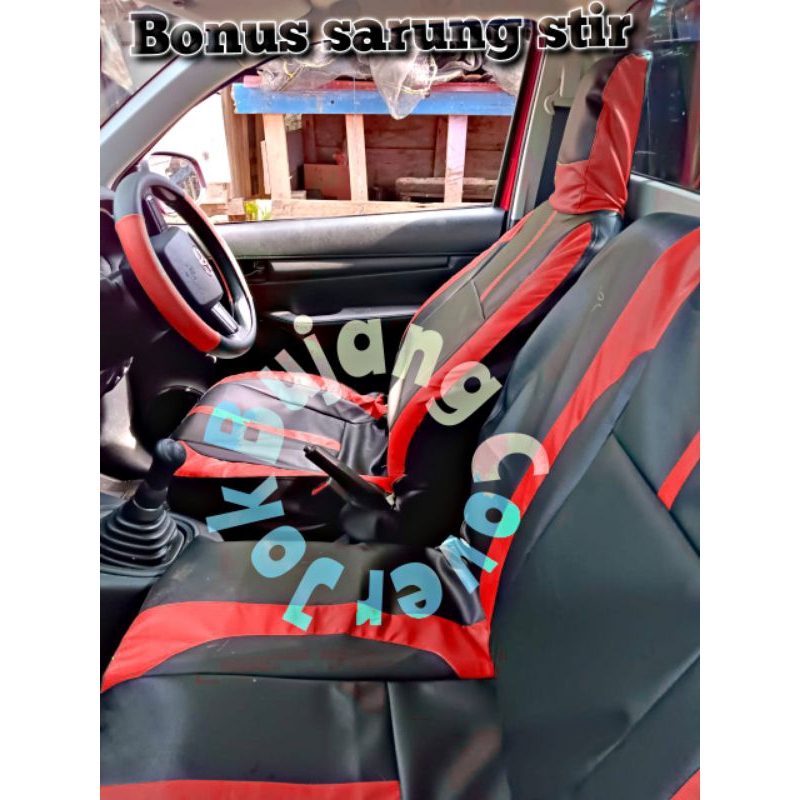 sarung jok mobil Hilux singel cabin motif terbaru/sarung jok mobil Hilux singel cabin/cover jok mobi