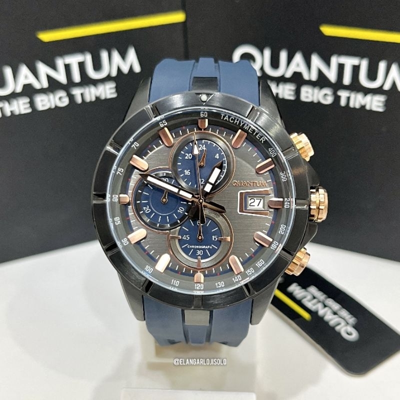 JAM TANGAN PRIA QUANTUM HNG893.069 RUBBER ORIGINAL