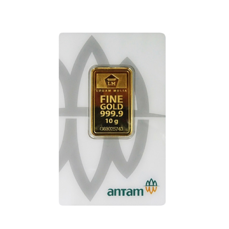 Mas Antam press 10 gr logam mulia antam perhiasan cantik wanita 100% real