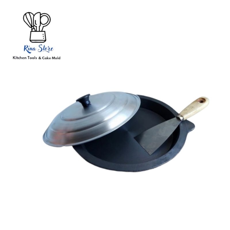 Wajan Kuali Martabak Manis 18 cm Besi Cor Tebal Cetakan Terang bulan