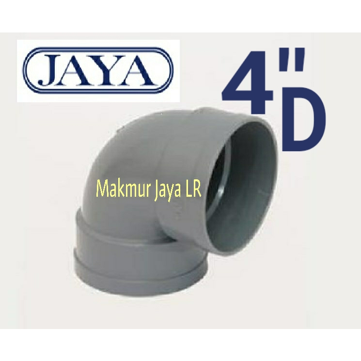 Keni 4" Knee 4 inch Tipe D Elbow L 90 derajat 4 x 90⁰ MURAH JAYA Knie Kenie Fitting Pipe PVC Sambung