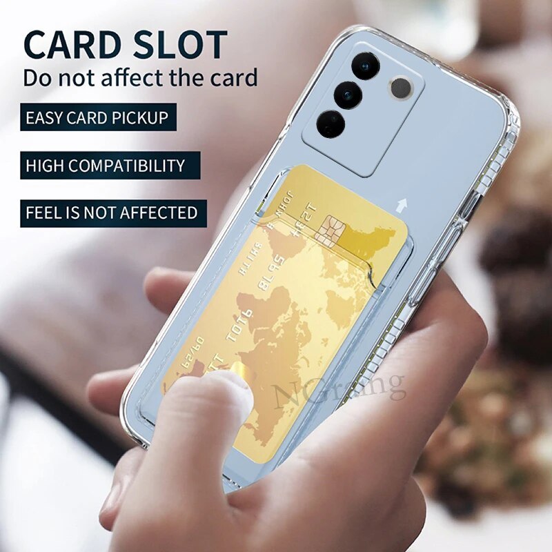 Vivo V27 5G - V27 Pro 5G Case Softcase TRANSPARENT CARD CASE Case Casing Hp Vivo V27 5G - V27 Pro 5G
