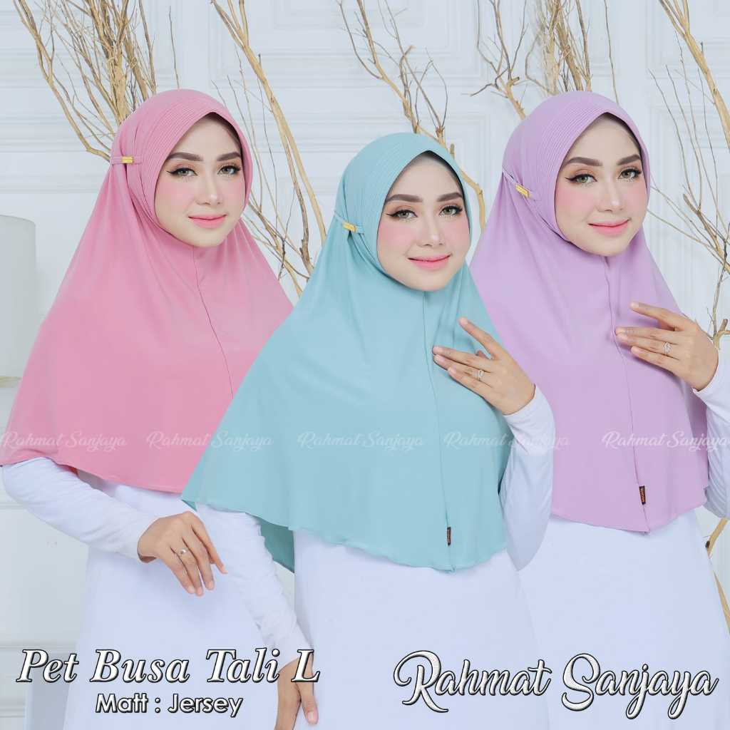 TERBARU..BERGO MARIYAM JERSEY PET BUSA TALI (L) JERSEY PREMIUM/KERUDUNG MARYAM JERSEY PET BUSA TALI