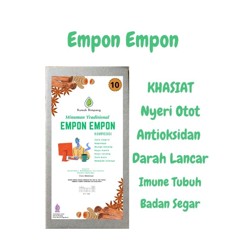 

Wedang empon empon komplit khas Yogyakarta 1 pak isi 10 bungkus