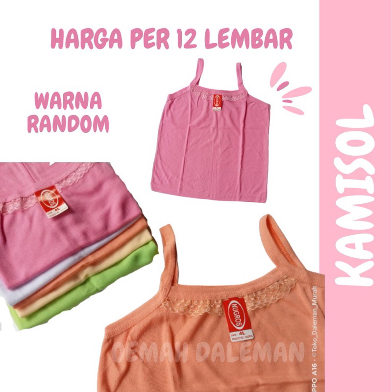 KAMISOL / TANKTOP / SINGLET WANITA REMAJA WARNA WARNI LUSINAN