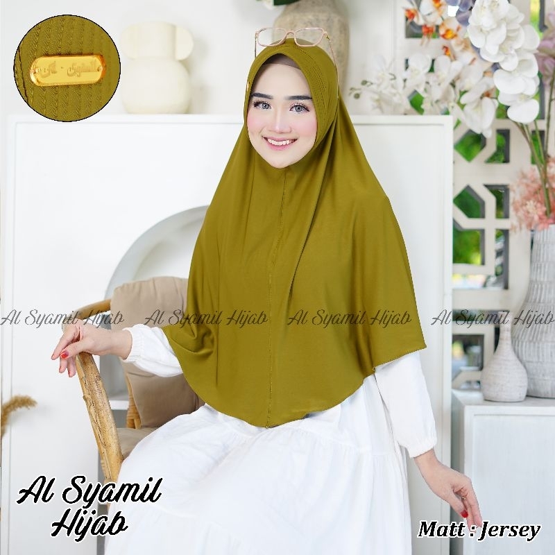 Alsyamil Hijab Bergo Aliyah Instan Jersey Jilbab Syari Panjang Adem Premium 21 Warna lbw