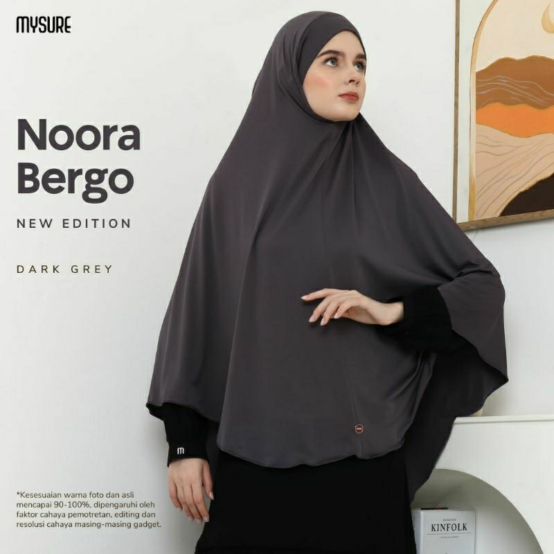 Hijab bergo Noora New Edition by Mysure Hijab Bergo 3in1 French Khimar Syari