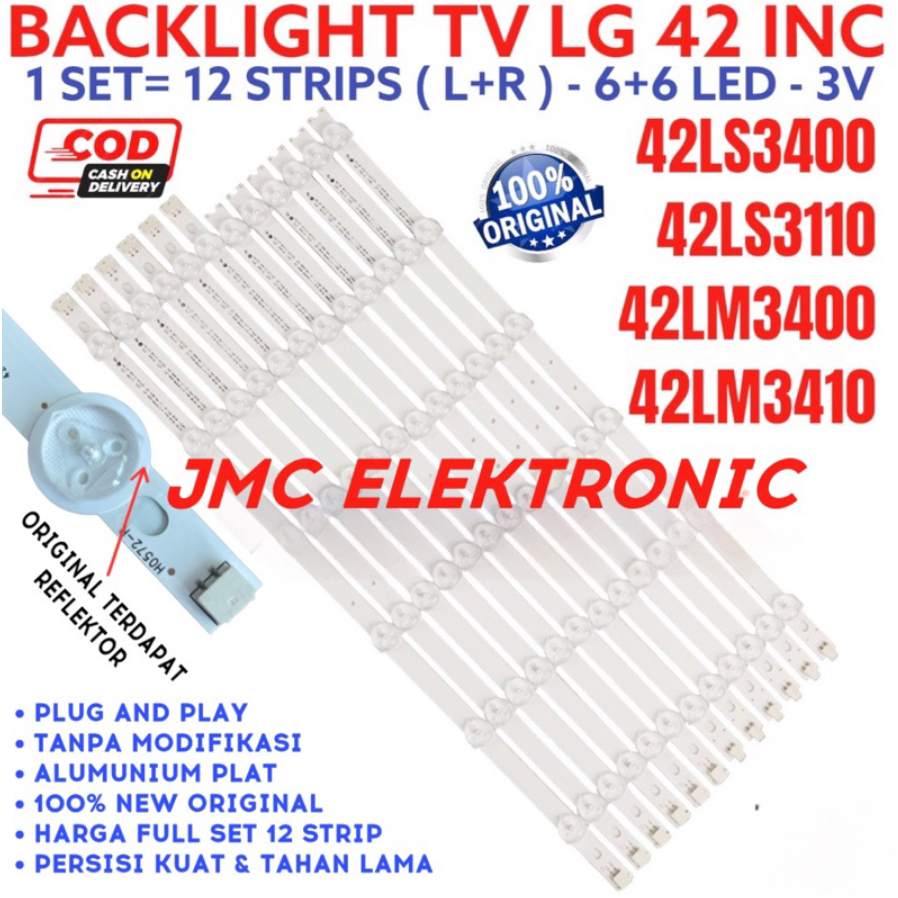 BACKLIGHT TV LED LG 42LS3400 42LS3100 42LS3110 42LM3400 42LM3410 LAMPU LED TV LG 42LS