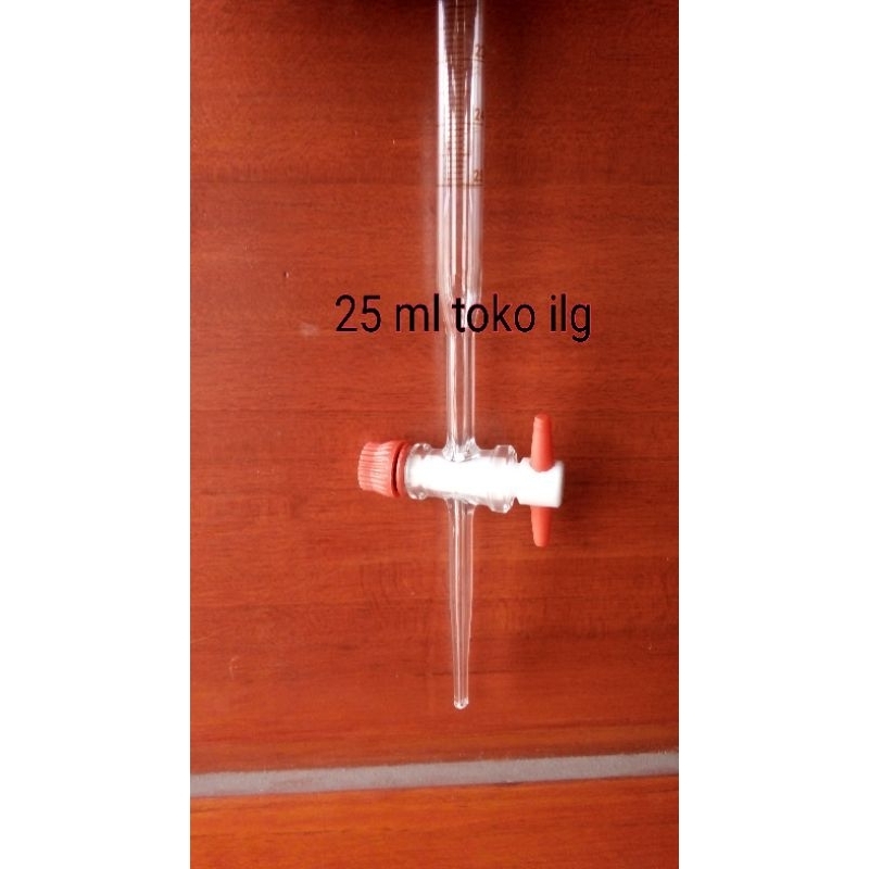 Buret 25ml kran teplon pyrex