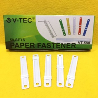 

V-TEC Acco Paper Fastener Plastik / Penjepit Kertas Map Putih Isi 50 VT-580