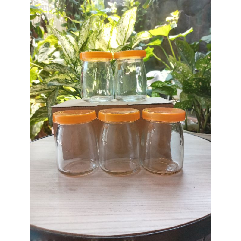 Gelas Puding Kaca Tutup / Toples Jar Kaca Puding