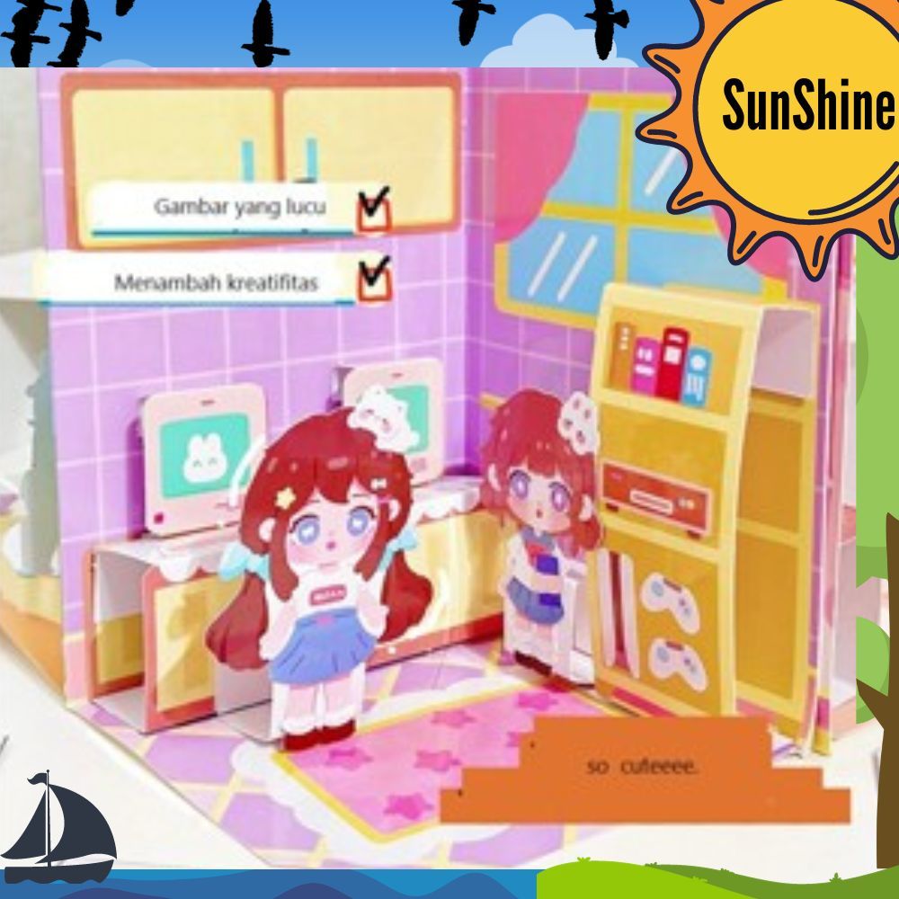 

✨Sunshine Fancy✨ Buku & Stiker Anak Anak Dekorasi 3D B0053
