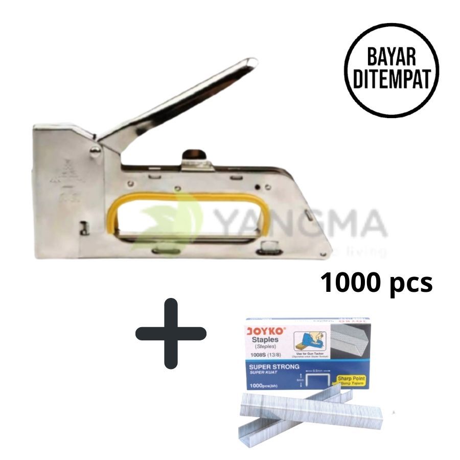 

Paket Staples Tembak Gun Tacker + Isi atau Refil 13/8 Stapler Jok Staples | Stepler Tembak | Stepler Gun | Stapler Tembak |