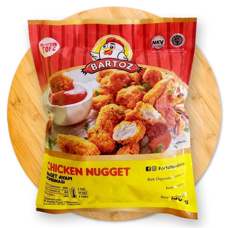 

CHICKEN NUGGET / NAGET AYAM BARTOZ 500GR GROSIR/KARTONAN