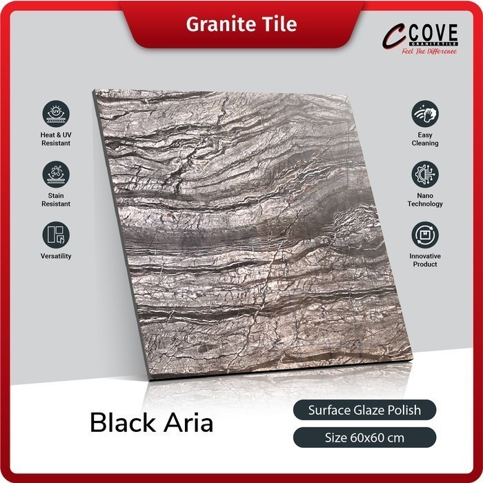 GRANITE 60X60 COVE BLACK ARIA