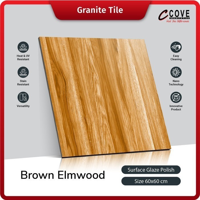GRANITE 60X60 COVE BROWN ELM WOOD