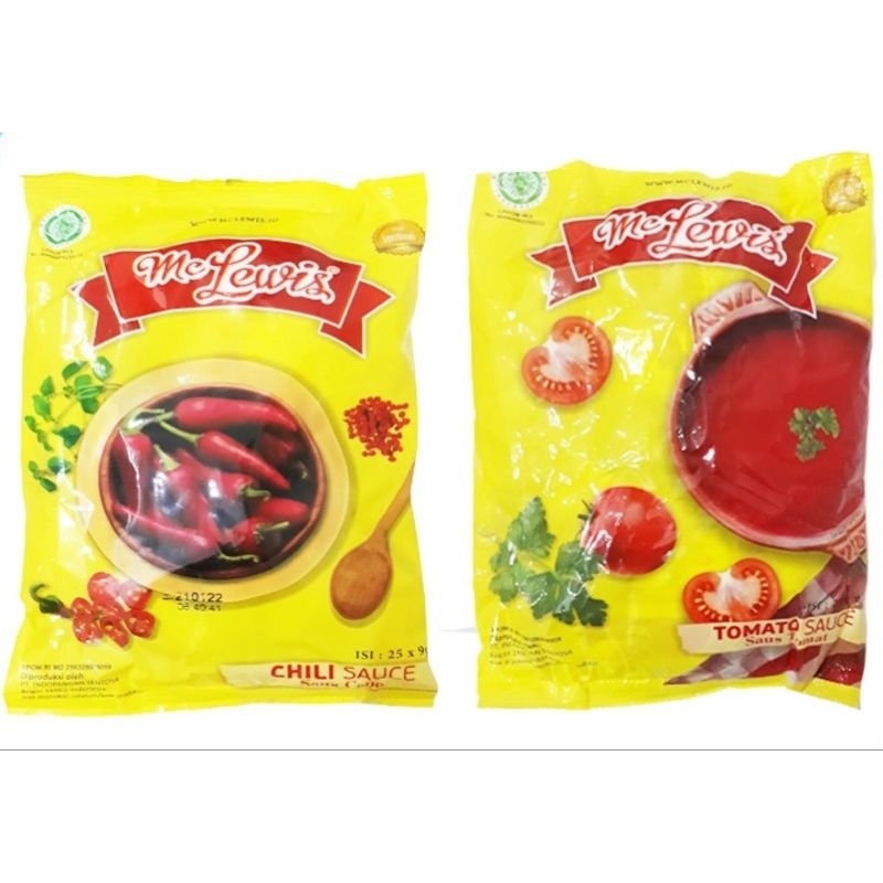 

Saus sambal sachet mc lewis isi 25pcs / saus tomat sachet mc lewis isi 25 pcs