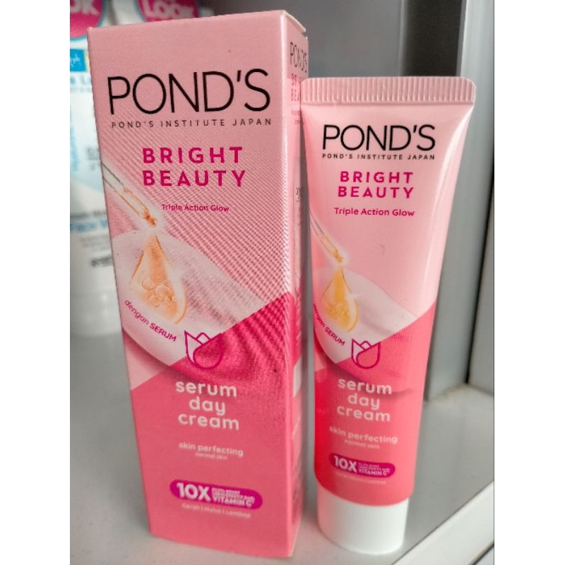 PONDS BRIGHT BEAUTY SERUM DAY CREAM DUA UKURAN /PELEMBAB PONDS/CREAM WAJAH