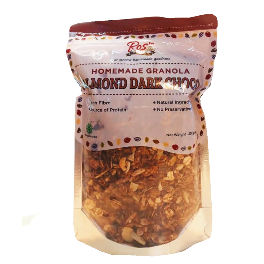 

ROS'S RECIPE HOMEMADE GRANOLA ALMOND DARK CHOCO 200g