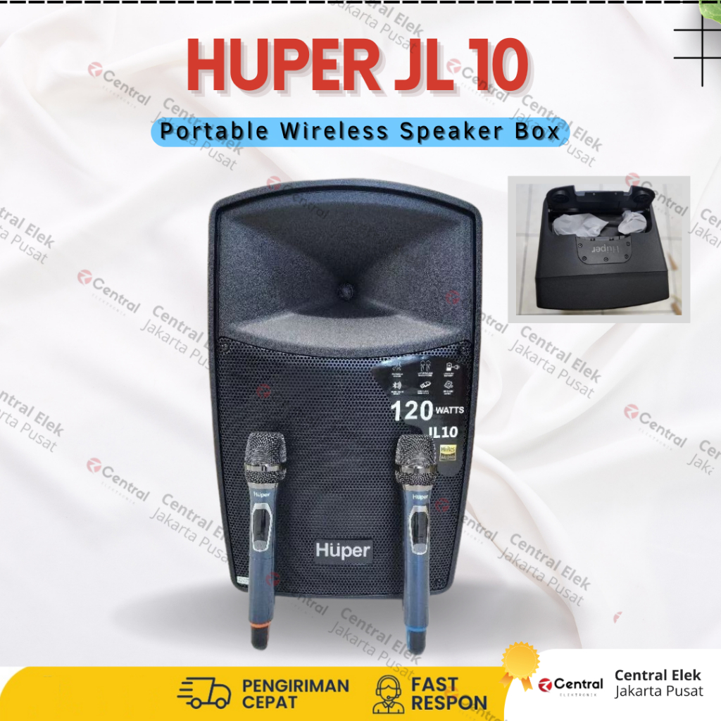 speaker portable huper jl10 jl 10 portable aktif bluetooth