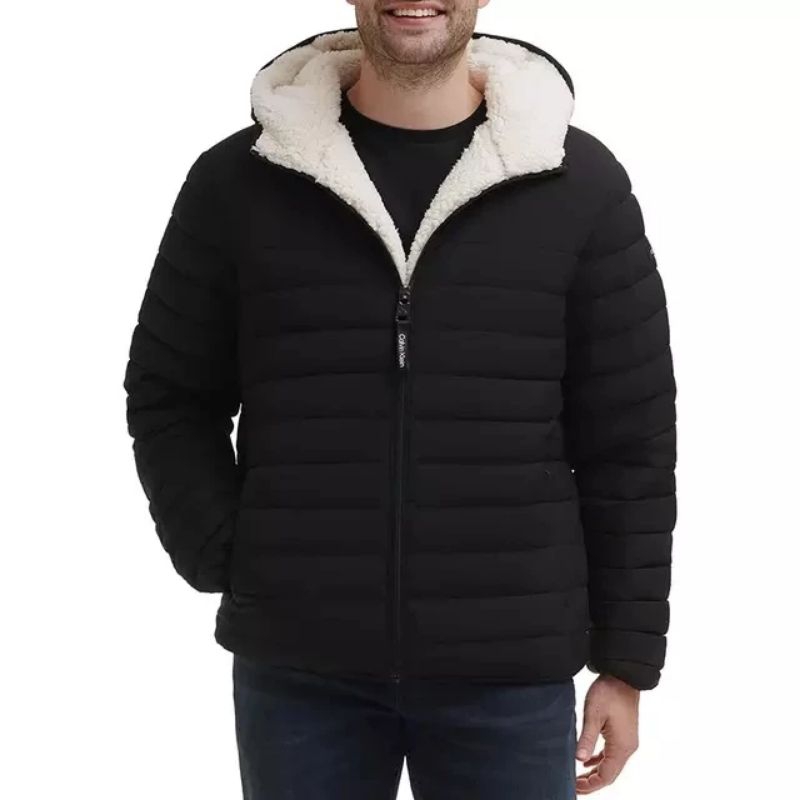 jaket winter pria puffer tebal dalaman buluhangat
