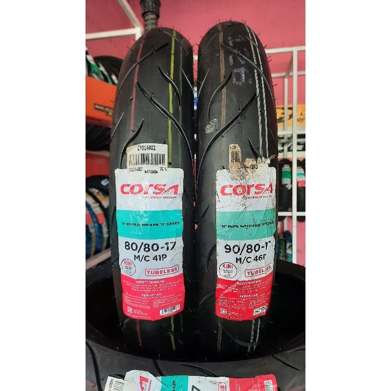 BAN DINAT CORSA TERMINATOR TUBELESS 80/80-17 90/80-17
