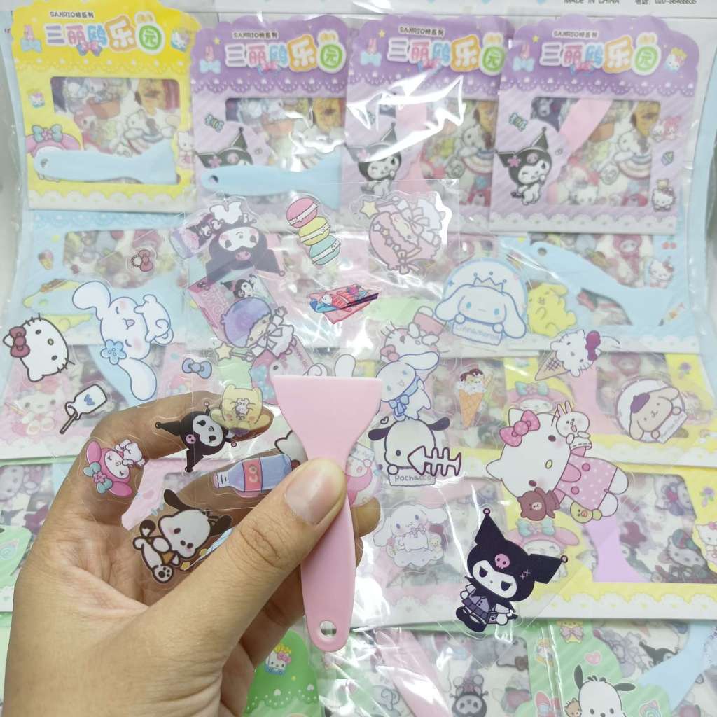 

Mainan Anak Tempelan Stiker Aestethic Cute Melody Kuromi Balon