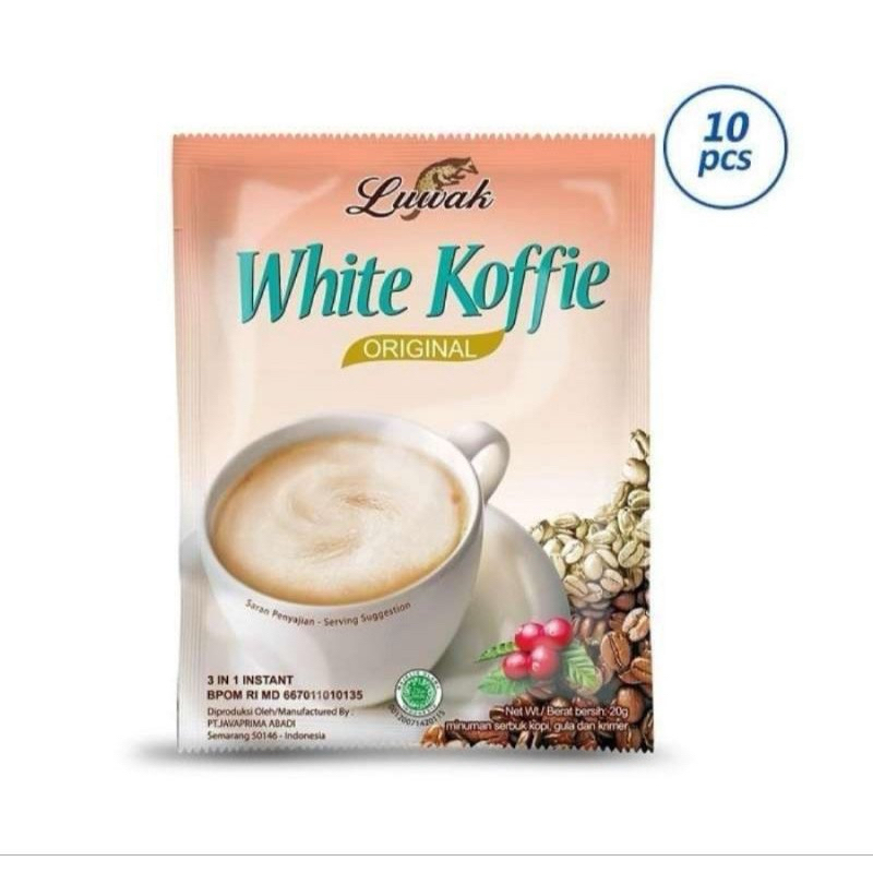 

KOPI LUWAK WHITE COFFE 20gr x 10 saset