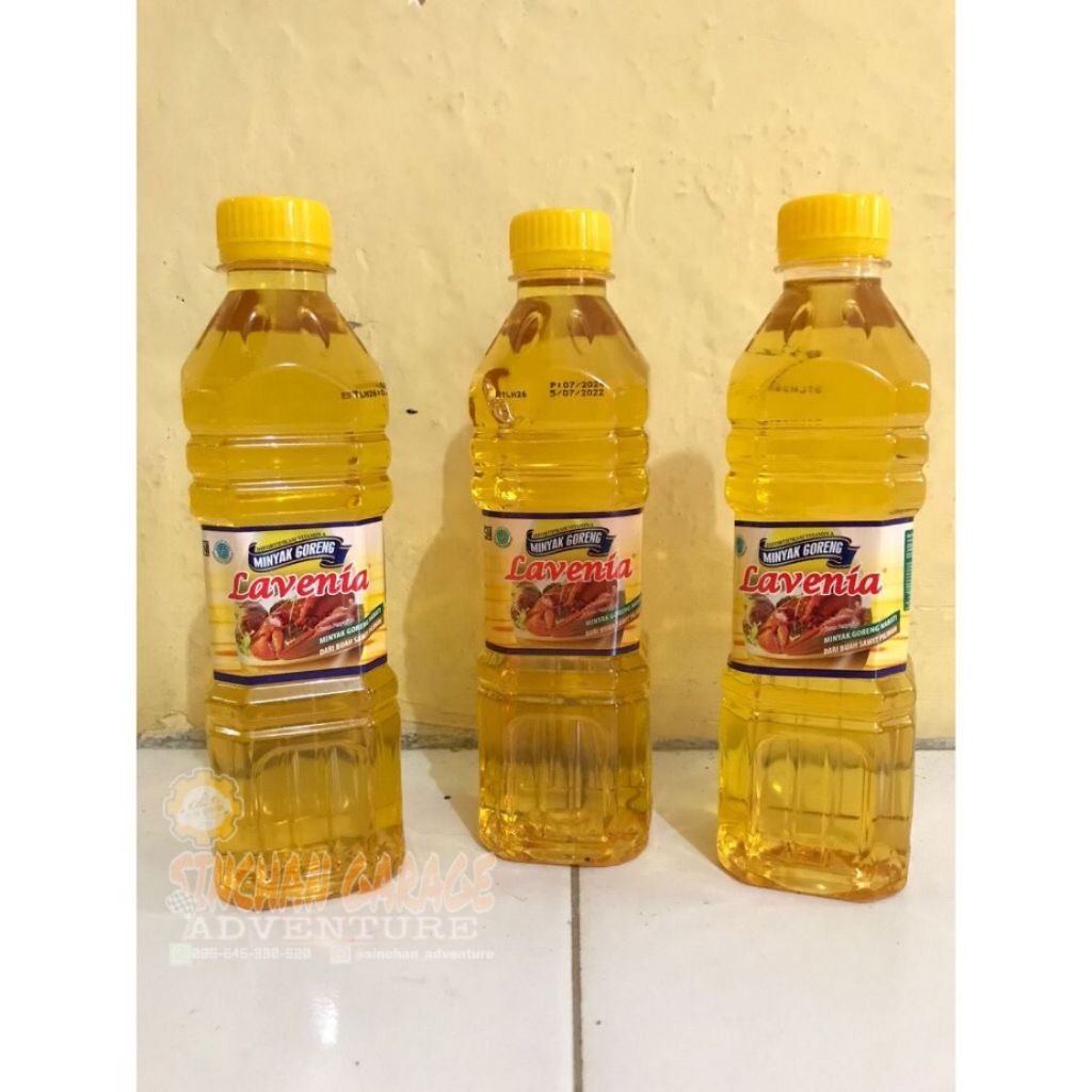 

minyak goreng 450ml kemasan botol lavenia @1karton(24)