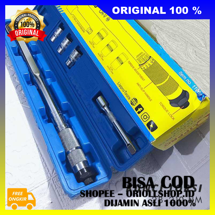 Kunci Torque Torsi Lippro 1/2 Inch 28 - 210 NM Kunci Momen Rachet Torsi 100% ASLI