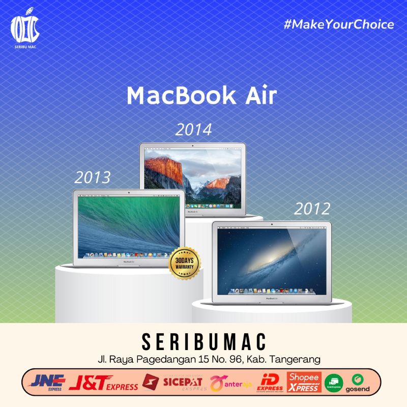 Macbook Air 13-inch i5 2012|2013|2014 Second Original