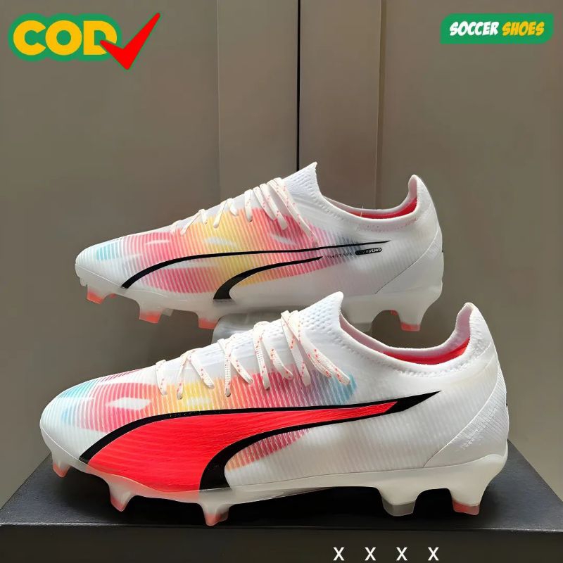 SEPATU BOLA PUMA KING ULTIMATE WHITE RED