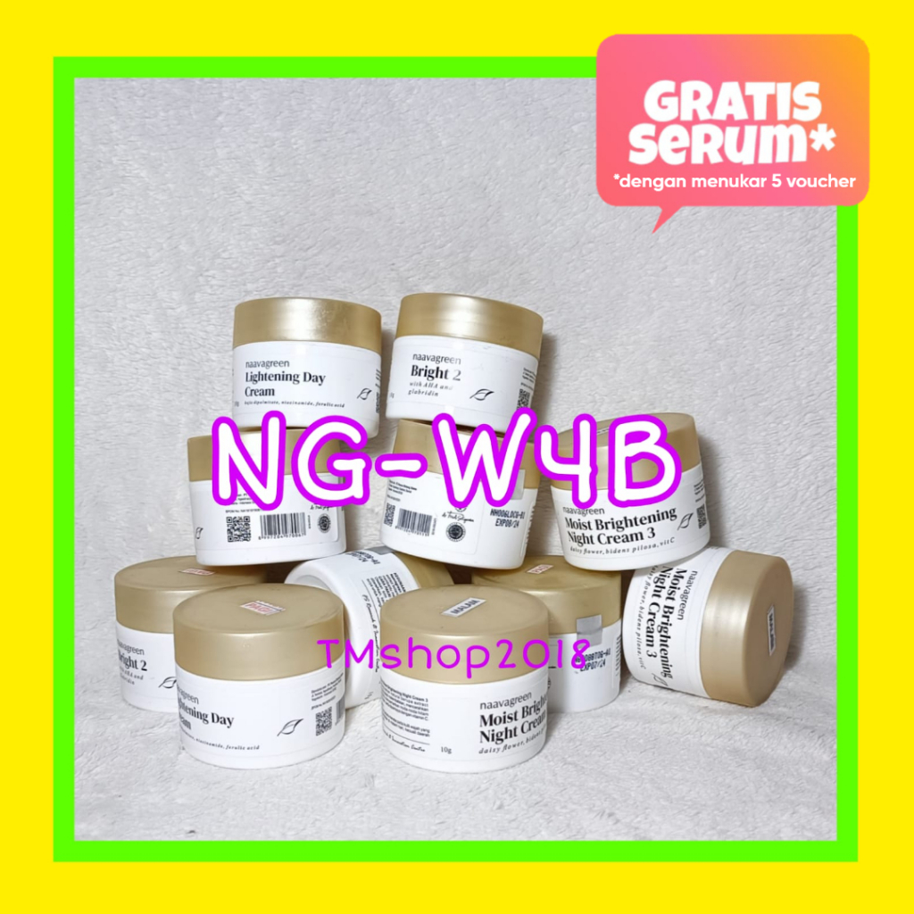 Krim Malam Naavagreen NG W4B Whitening Night Cream 10 gram W4B by dr Fredi Setyawan Skincare Origina