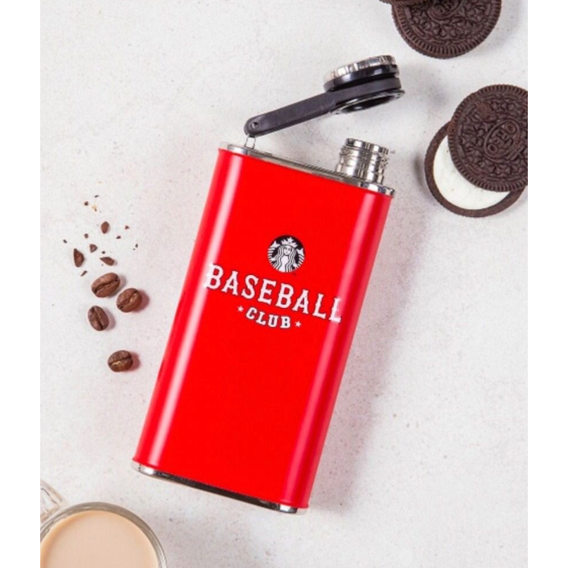 Starbucks Stanley Red Baseball Flask Stainless Tumbler 8 oz 237 mls