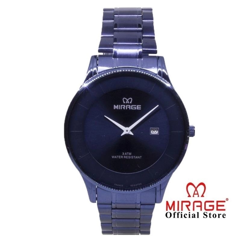 jam tangan Mirage Rante biru pria 8670 ori