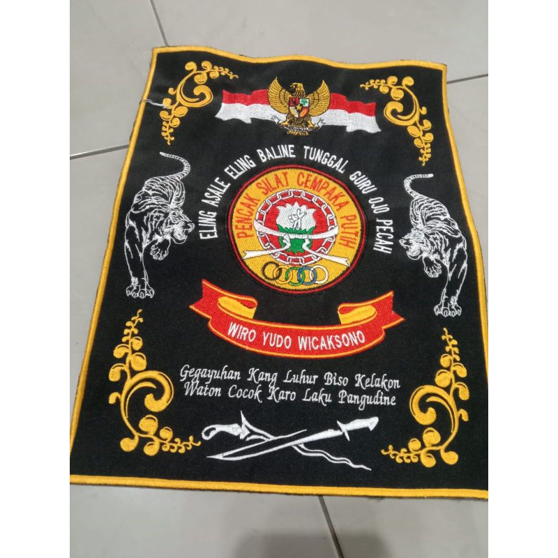 BED BORDIR PUNGGUNG PENCAK SILAT CEMPAKA PUTIH PSCP BED BORDIR