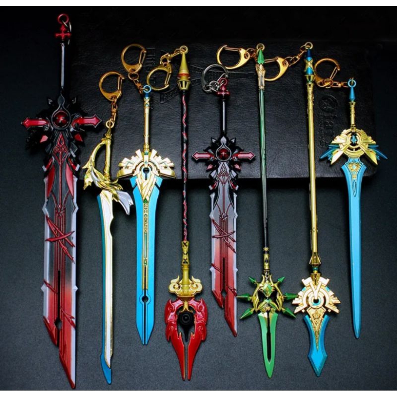 Genshin Impact Weapon Replica Keyrings Keychain