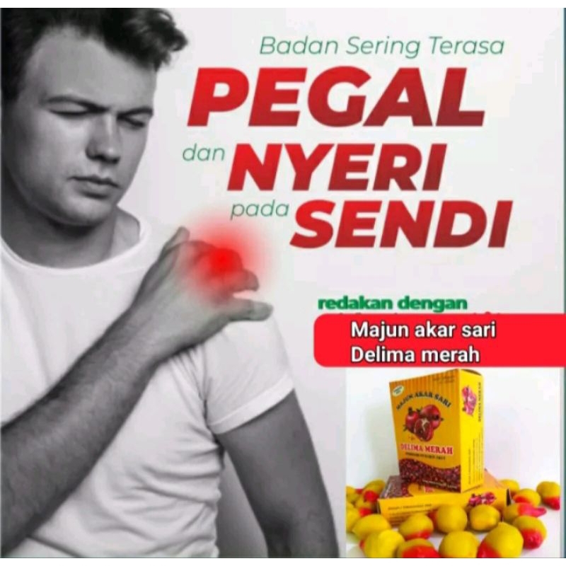 Majun Akar Sari Delima Merah Obat Herbal Asam Urat Reumatik Nyeri Sendi Lutut Pegal Linu Sakit Pingg
