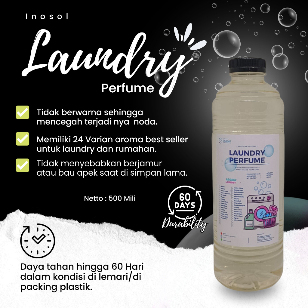 Parfum Laundry Grade A plus / Parfum pakaian 500ml Free Packing Bubble Wrap