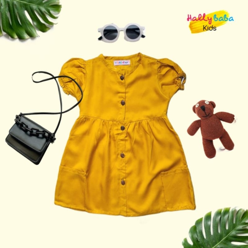 Hallybaba Kids - Dress Anak Rayon 1-4th Shovia Daster Rayon Anak