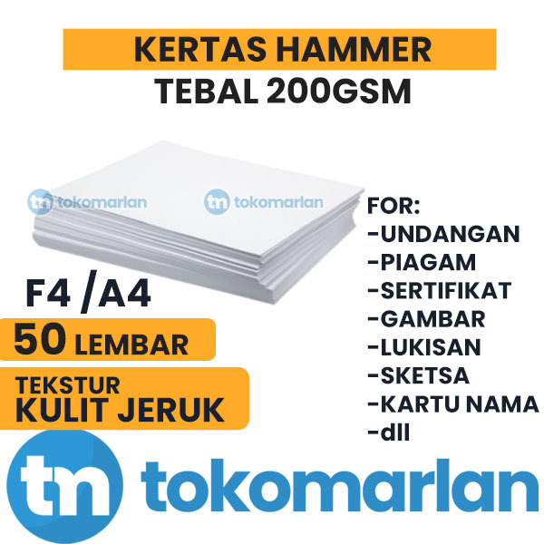 

50 Kertas Hammer Tekstur Motif Kulit Jeruk Untuk Lukis Gambar Undangan Piagam Sertifikat Kerajinan Ukuran A4 / F4 / Folio Ketebalan Gramasi 200 210 220 GSM