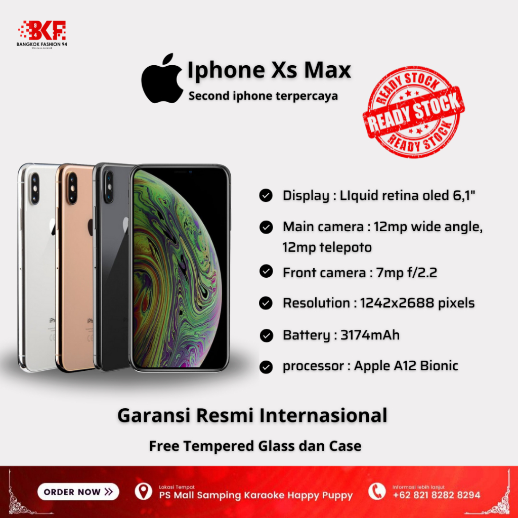 IPHONE XS Max 64GB 256GB BEKAS ORIGINAL 100%