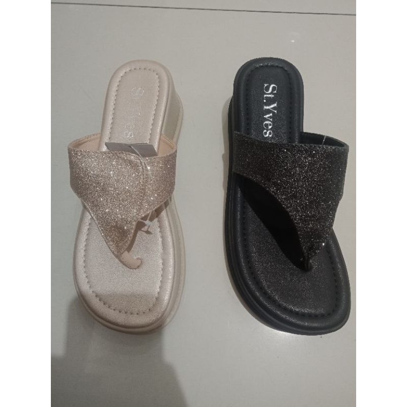 sendal jepit wanita  sandal wedges st.yves original by matahari depstore