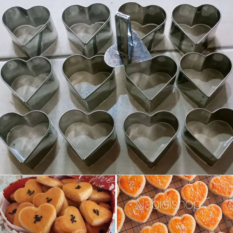 Cetakan ring nastar taiwan love isi satu lusin