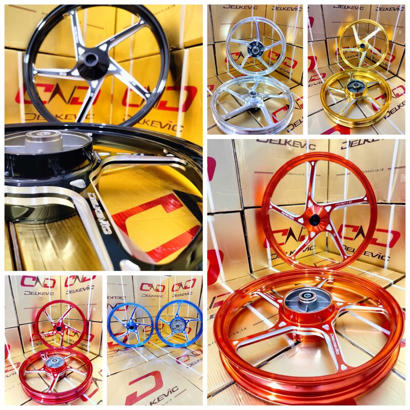 DELKEVIC DND ORIGINAL VELG RACING CNC D55 5STAR 1.60x17 & 1.85x17 JUPITER Z MX OLD MX NEW MX KING VE